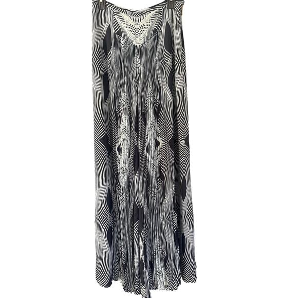 Anthropologie Leifsdottir Pleated “Optic” Palazzo Pants – Size 6 Navy Blue - Picture 3 of 8